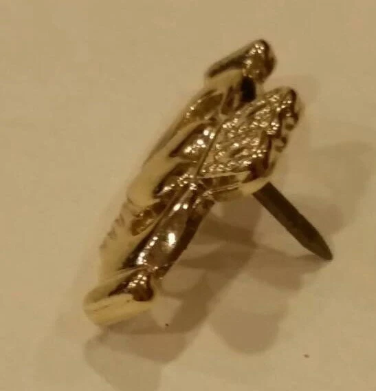 Set of 3 Vintage Oldstock Irish Celtic Claddagh Goldtone Clutch Lapel Pin - Image 2