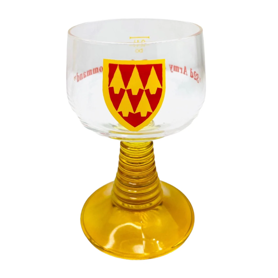 Set of 7 Aadcom Crest Cordials Glasses Stand 32nd Army Air Defense Command 70s by 32nd Army Air Defense - Image 7