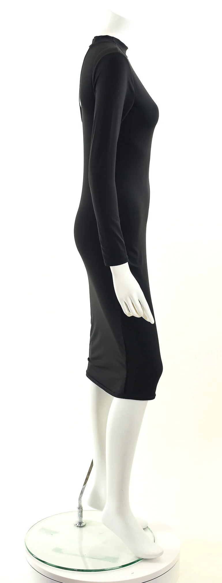 Sexy Black Bodycon Cutout Dress - Image 5