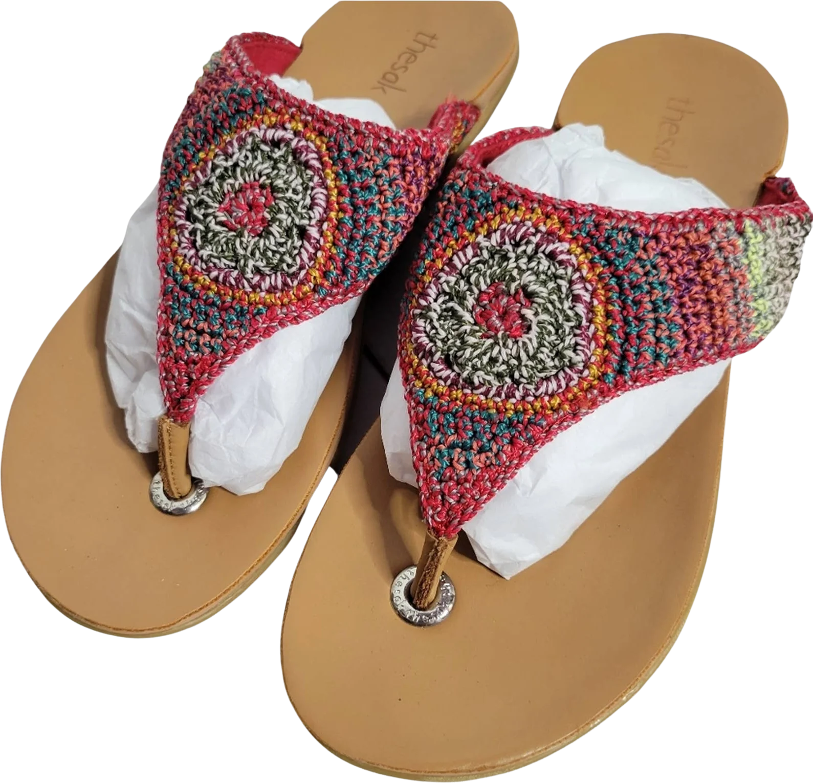 Shana Crochet Thong Sandals by The Sak