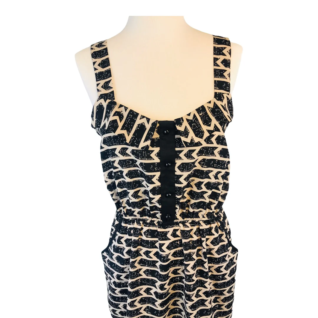 Sheath Dress Geometric Mini Sun Dress Womens Size Medium by Blue Rain - Image 4