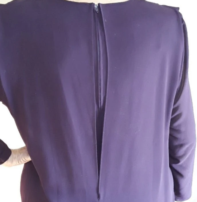 80's Sheer Overlay Waist Detail Formal Dress by After Dark - Image 5