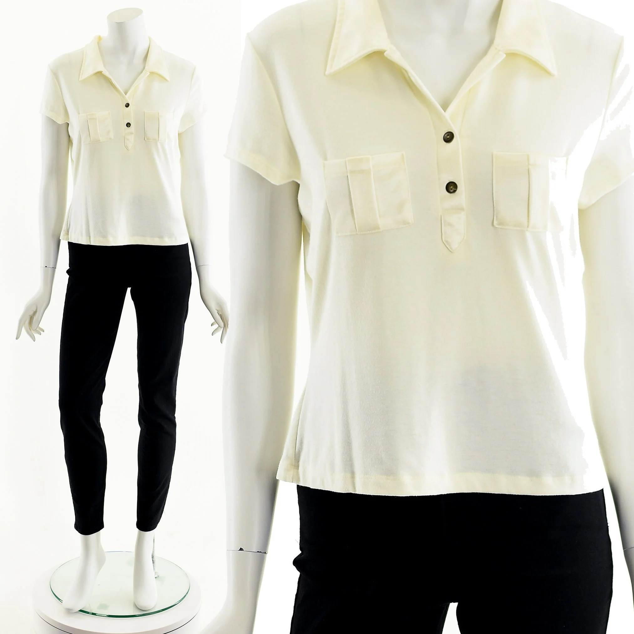 Sheer White Knit Utilitarian Top by Agua Blues - Image 2