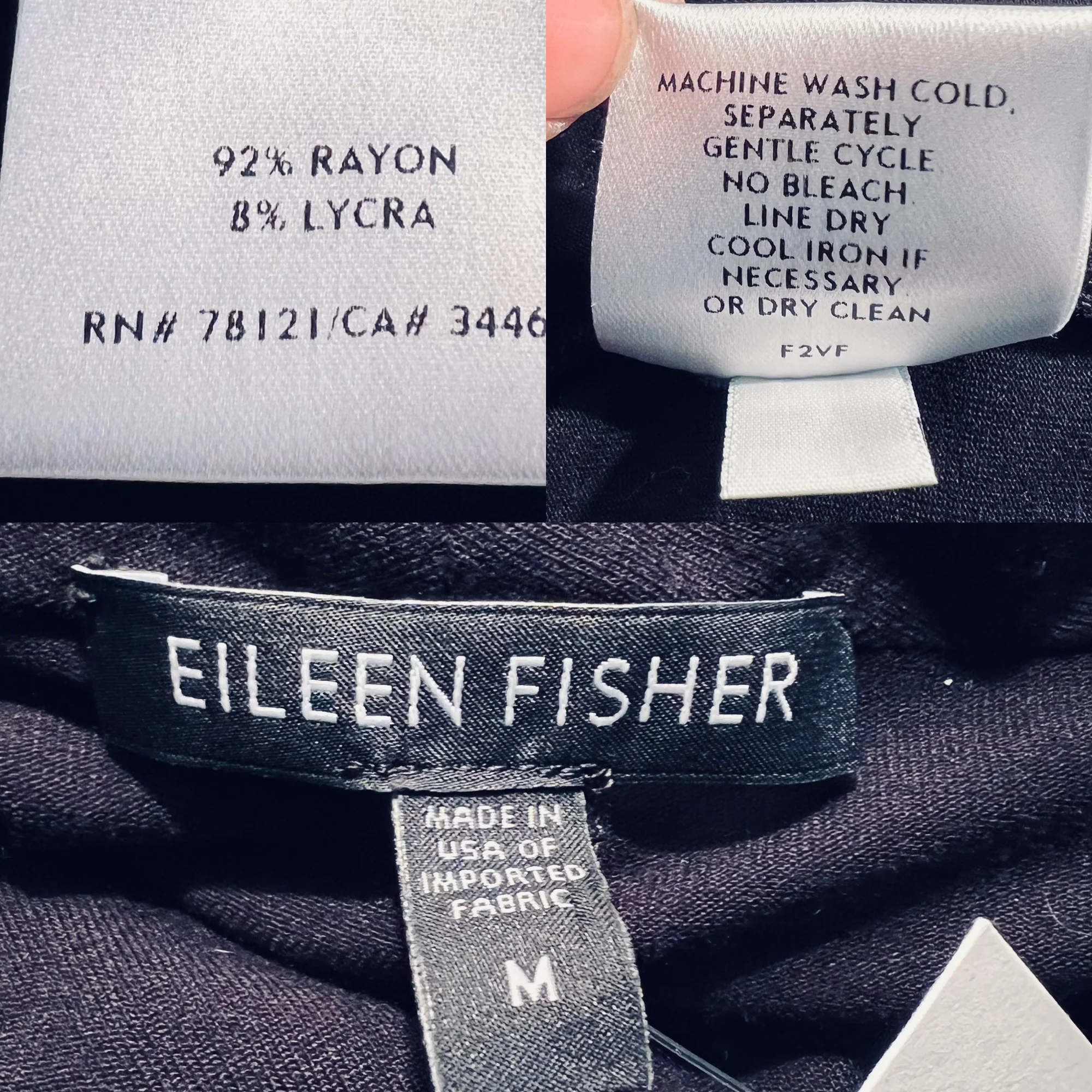 Shift Dress Lightweight Viscose Jersey Nwt Womens Black Large by Eileen Fisher - Image 10