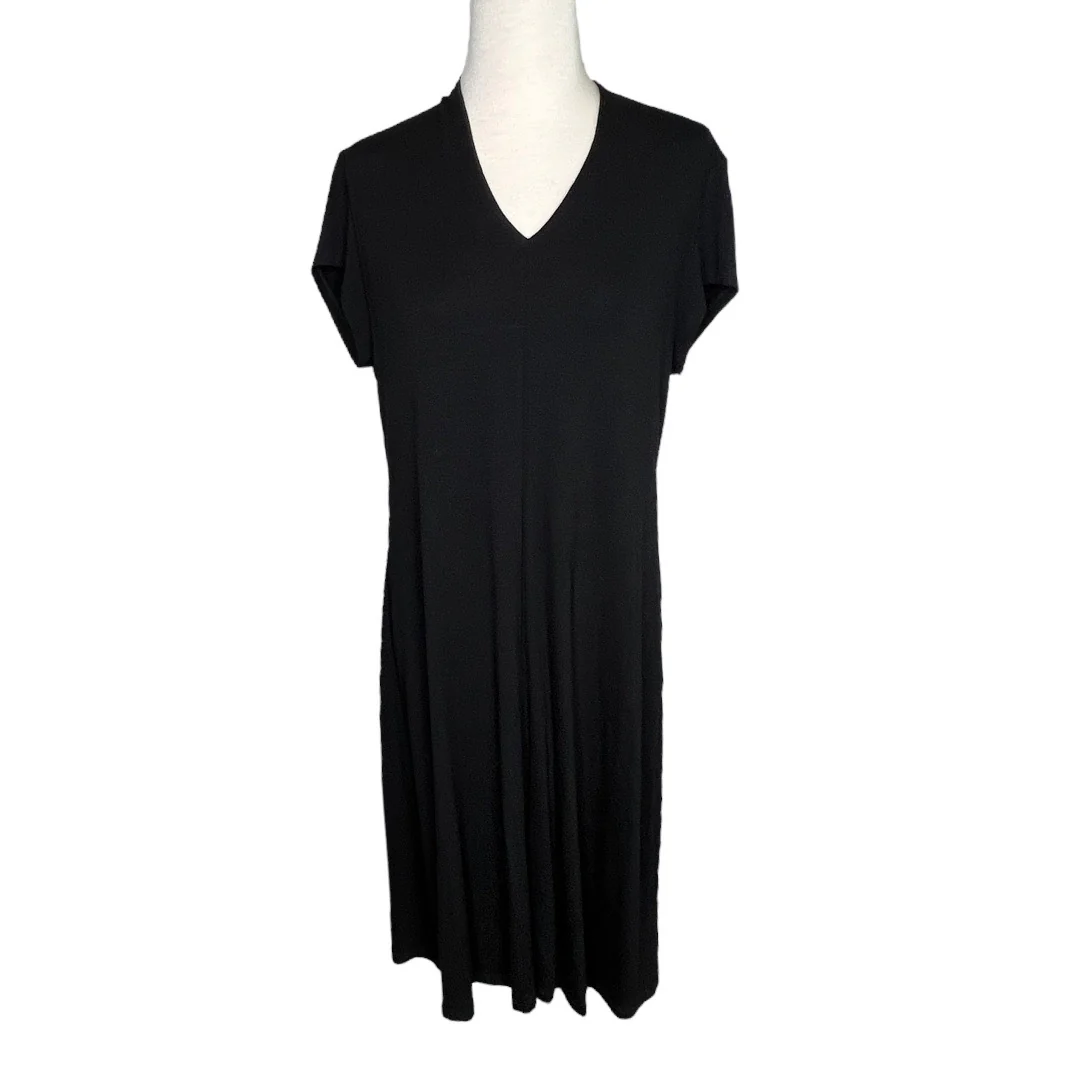 Shift Dress Lightweight Viscose Jersey Nwt Womens Black Large by Eileen Fisher - Image 11