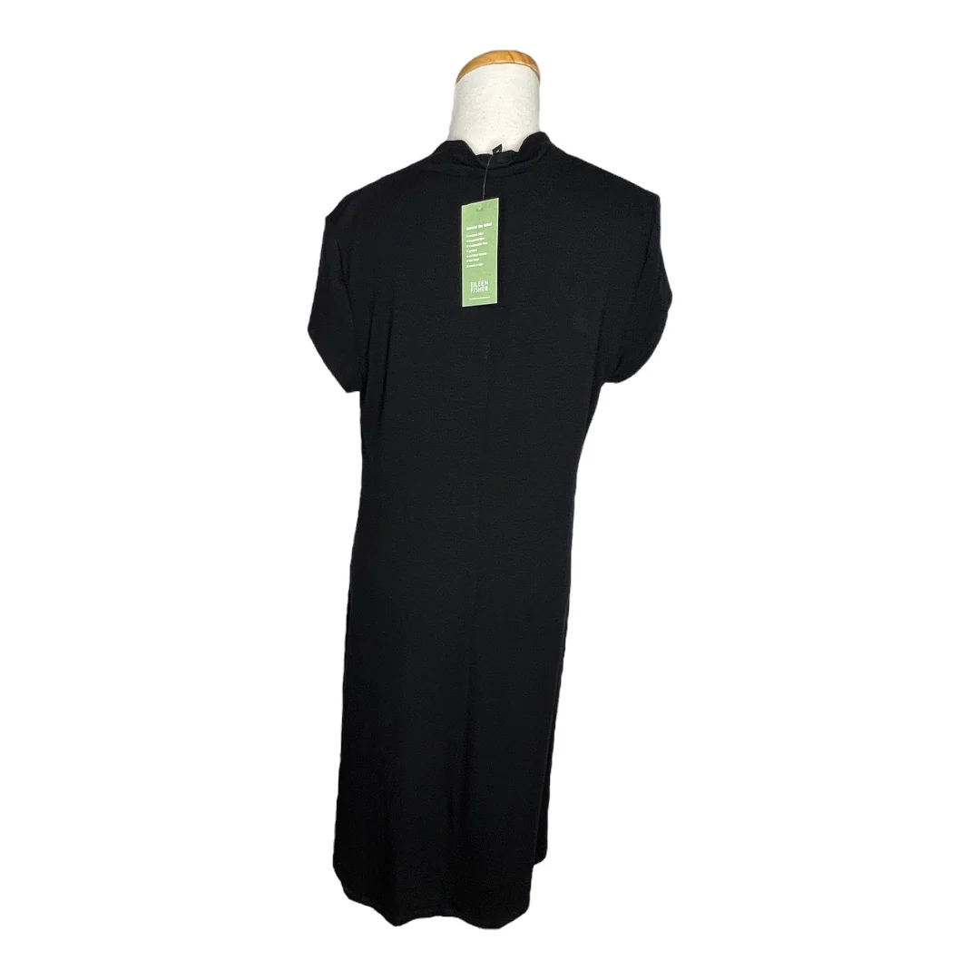 Shift Dress Lightweight Viscose Jersey Nwt Womens Black Large by Eileen Fisher - Image 5