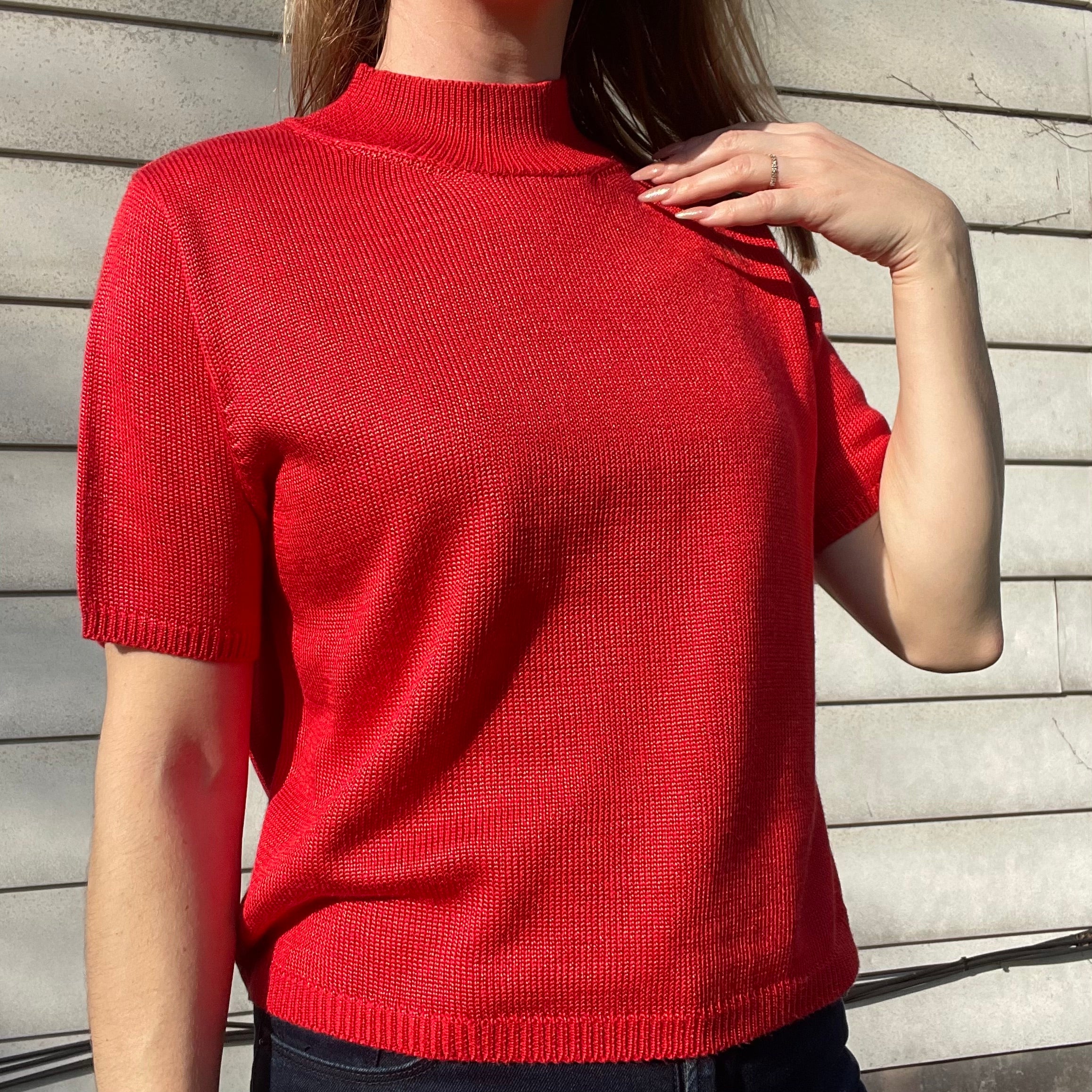 Short Sleeve Lightweight Cotton Blend Sweater By Fia Italiana - Image 3