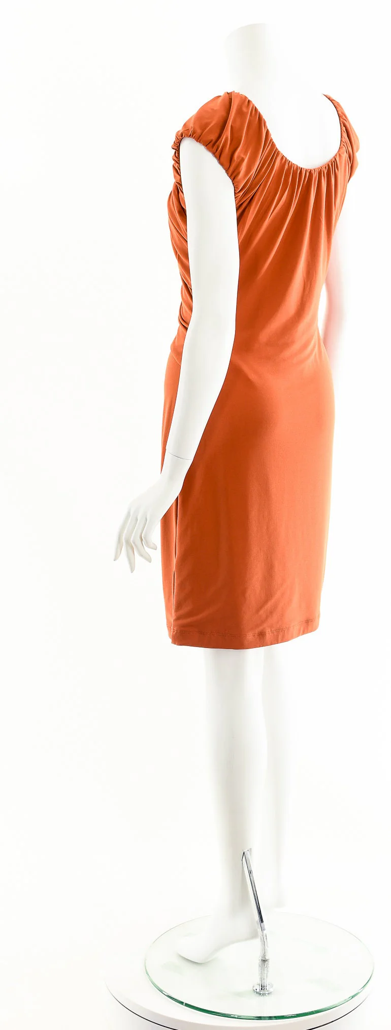 Sienna Orange Asymmetric Draping Mini Dress 00s by Allen B. - Image 8