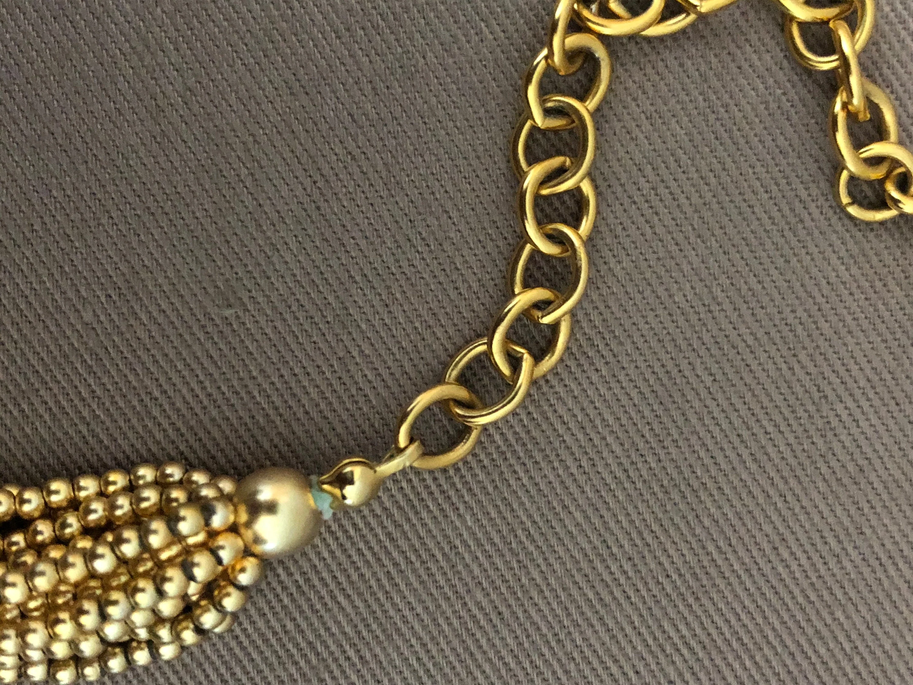Signed Carolee Multi-Strand Roman Medallion Etruscan Statement Necklace by Carolee - Image 5