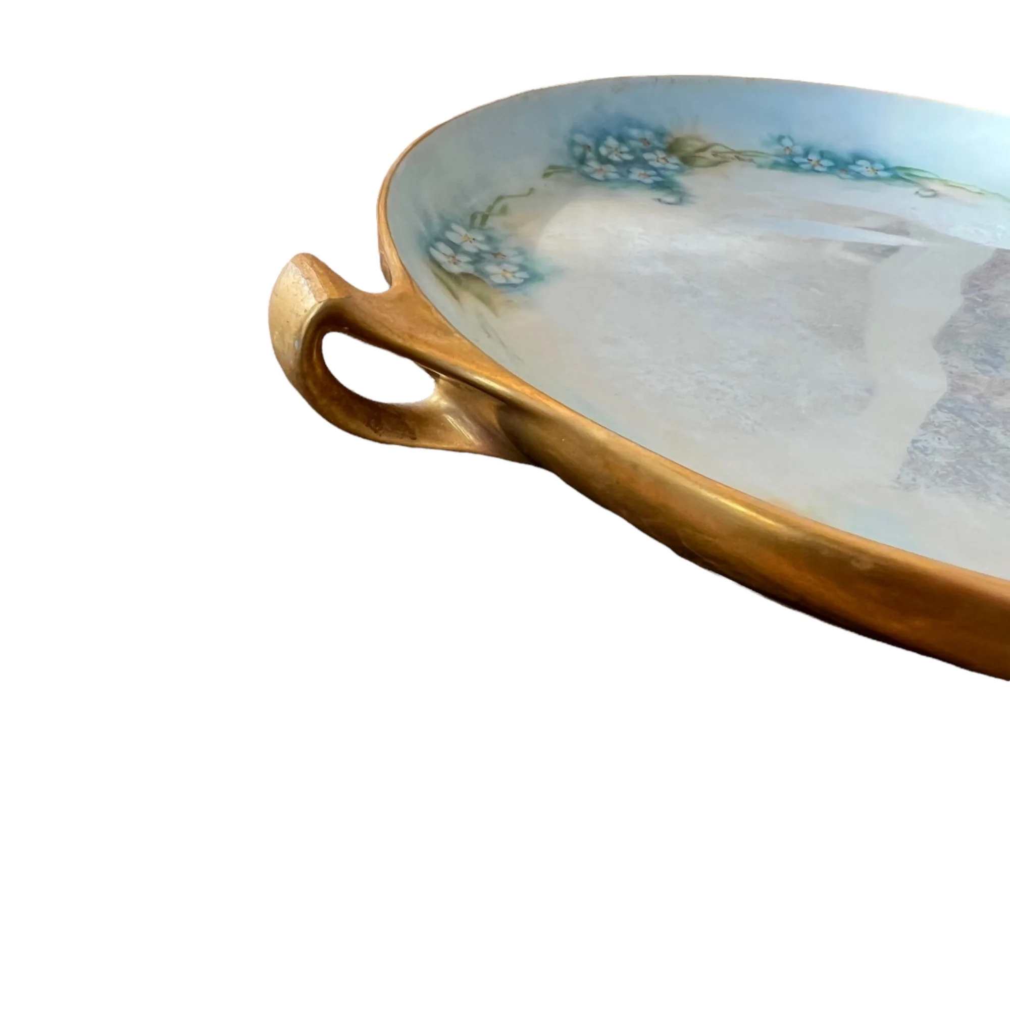 Silesia Hand Painted Porcelain Floral Tray Plate By Tillowitz - Image 6