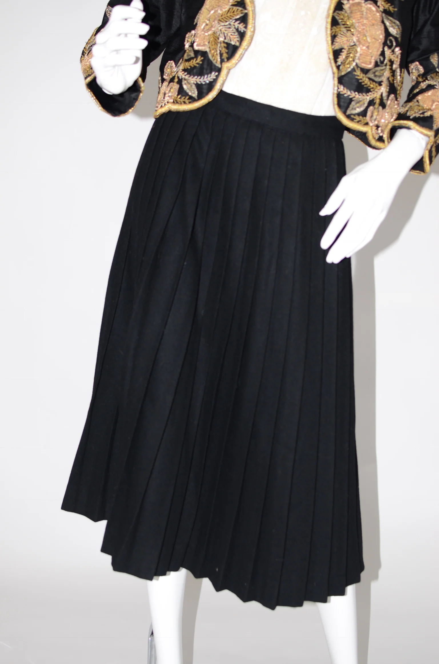 Silk Black Cropped Blazer By Raj International - Image 4