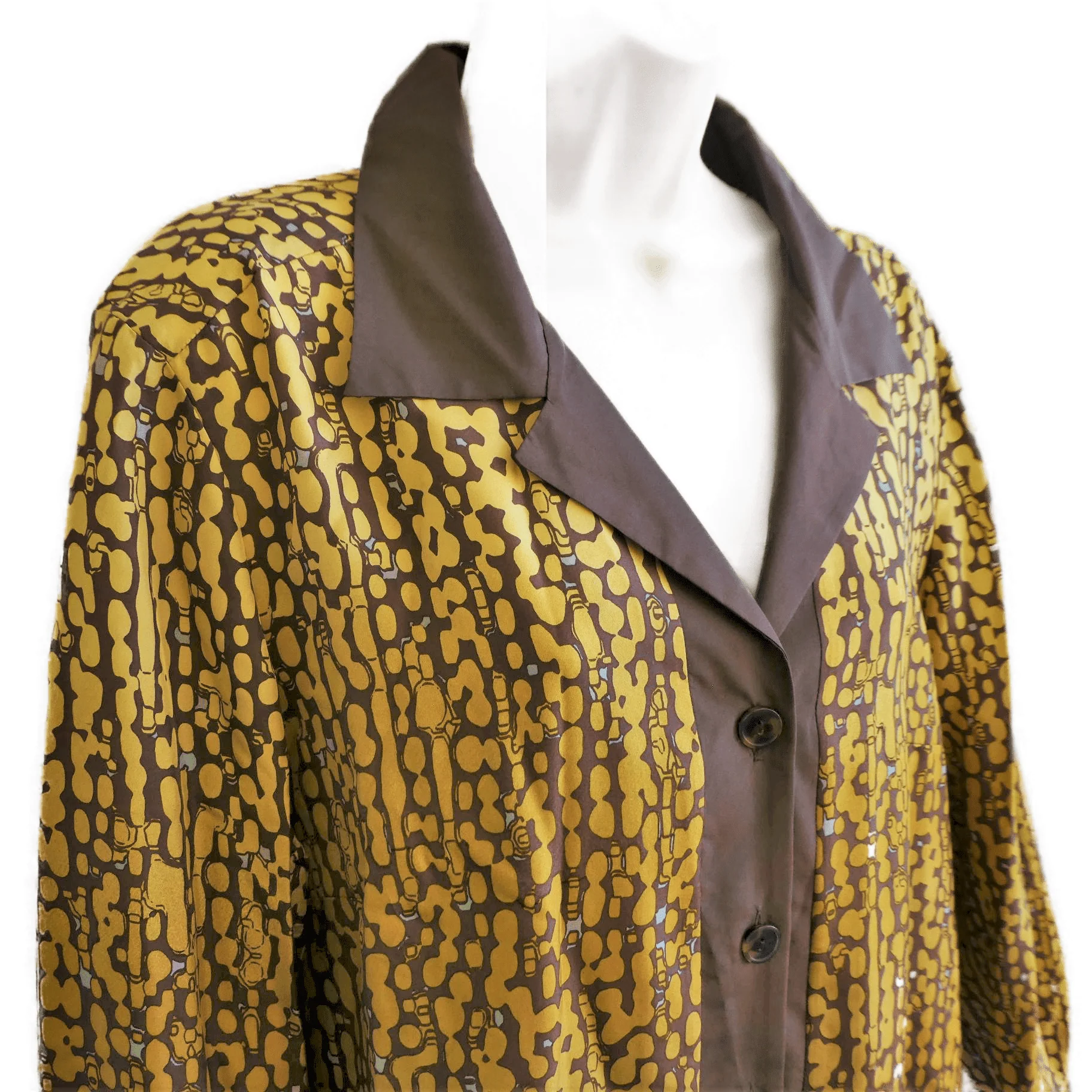 Silk Blouse Ombre Abstract Animal Button Up 2x By Pendleton - Image 4