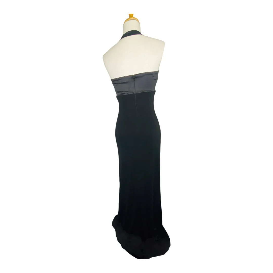 Silk Gown Vintage Formal Mermaid Dress Nwt Black Small by Bianca Nero Neiman Marcus - Image 7