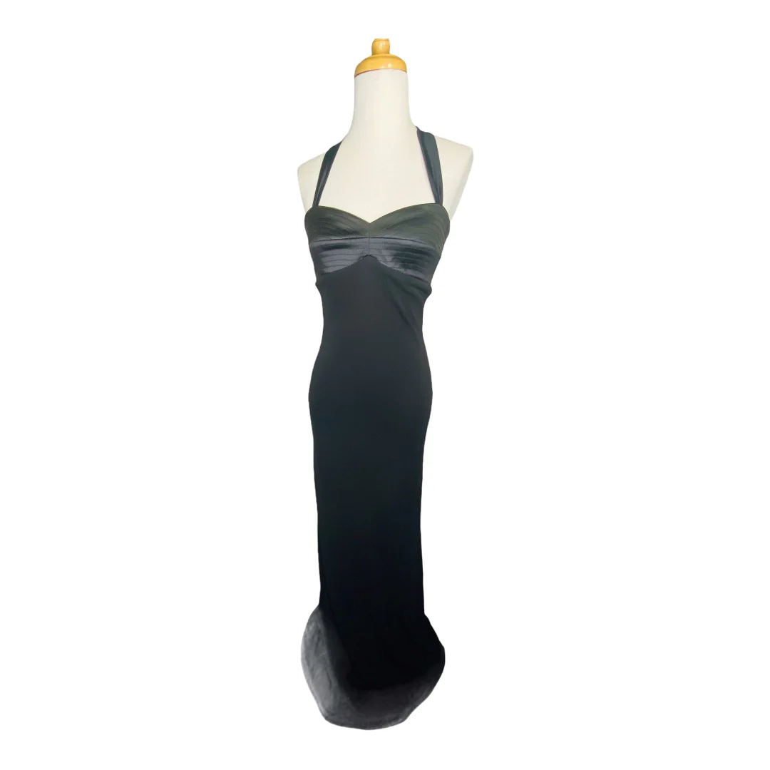 Silk Gown Vintage Formal Mermaid Dress Nwt Black Small by Bianca Nero Neiman Marcus - Image 8