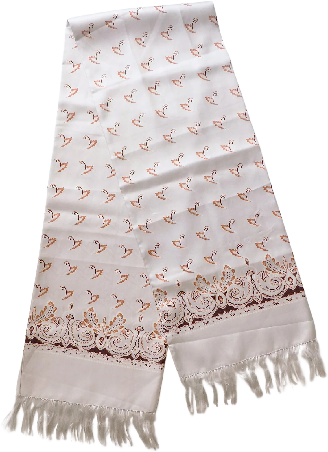 Silk Opera Scarf Mans Womans Delicate Fringe Formal Wedding