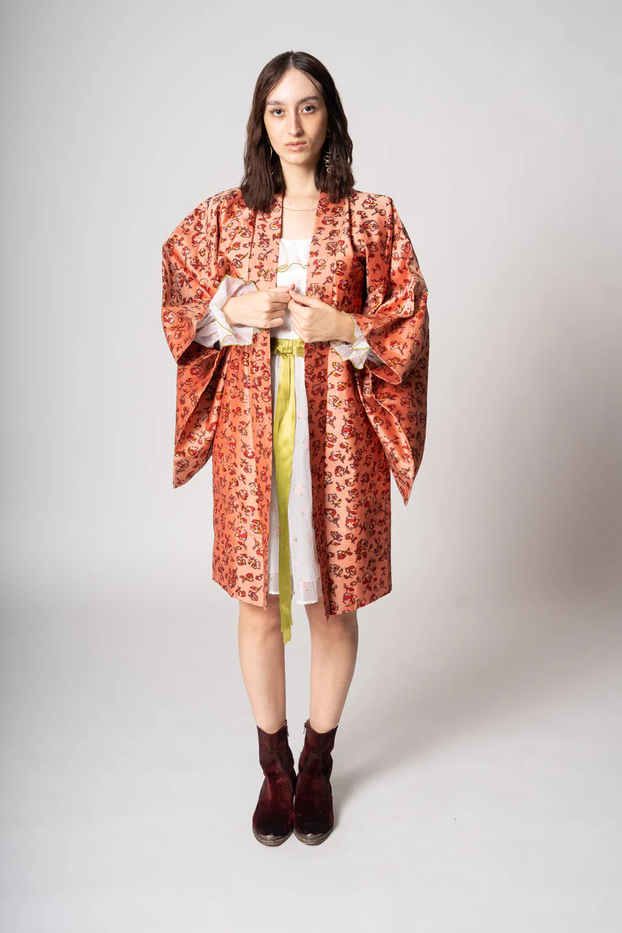 Silk Rosebud Haori Jacket - Image 3