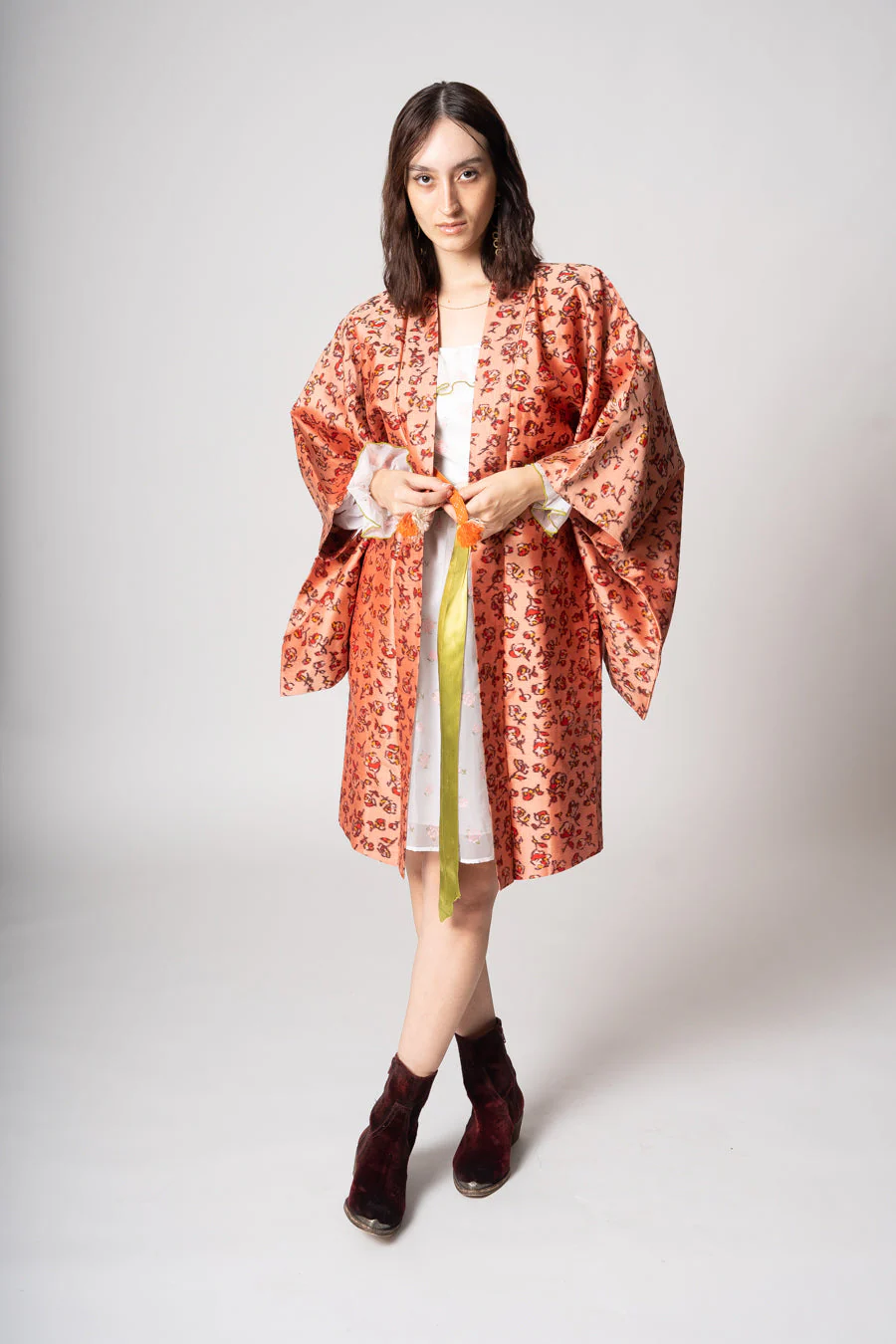 Silk Rosebud Haori Jacket - Image 4