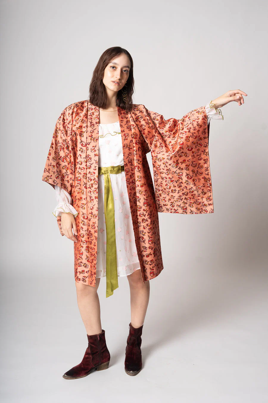 Silk Rosebud Haori Jacket - Image 5