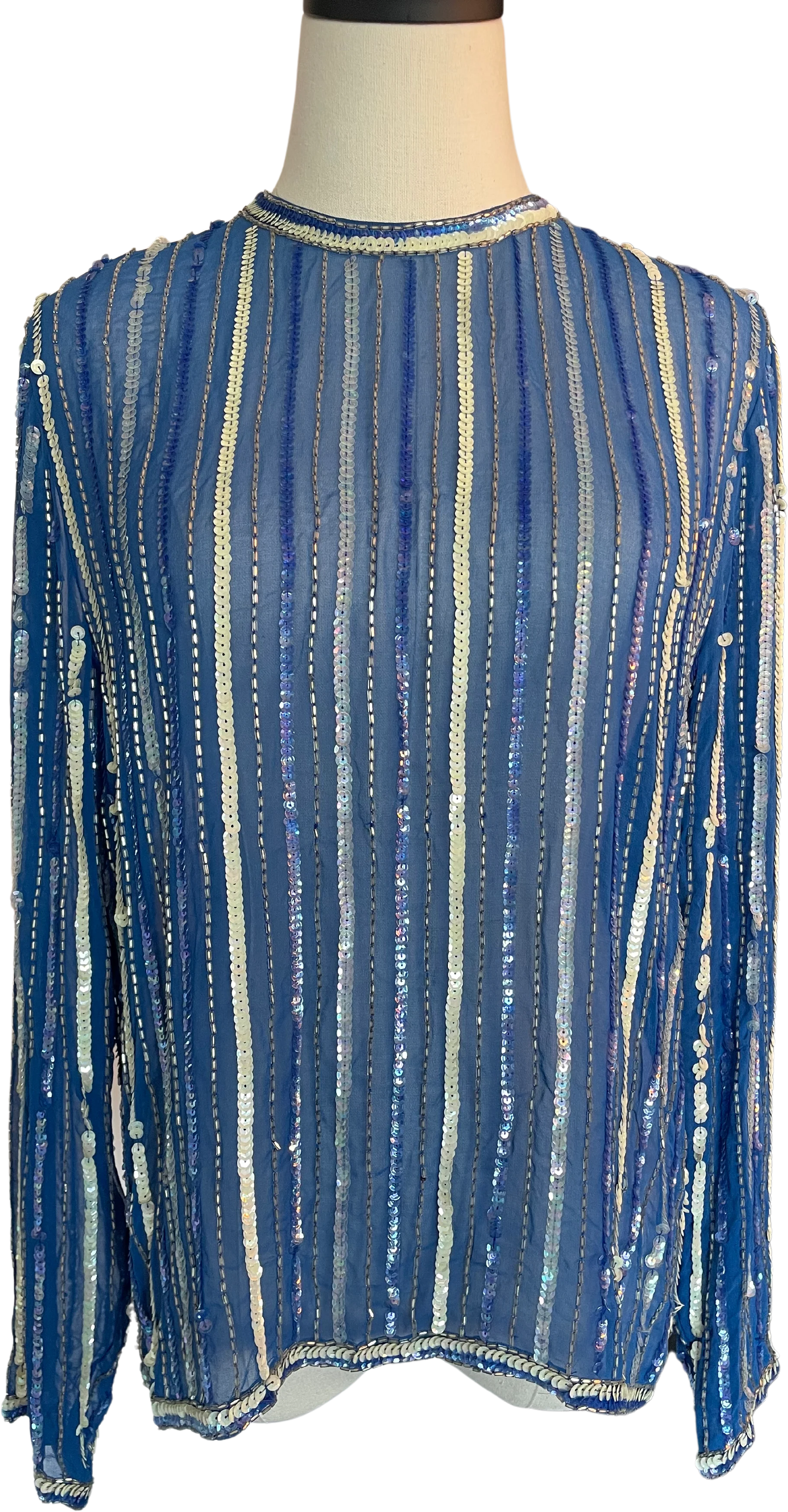 Silk Sequin Blouse By Hall of Hanover