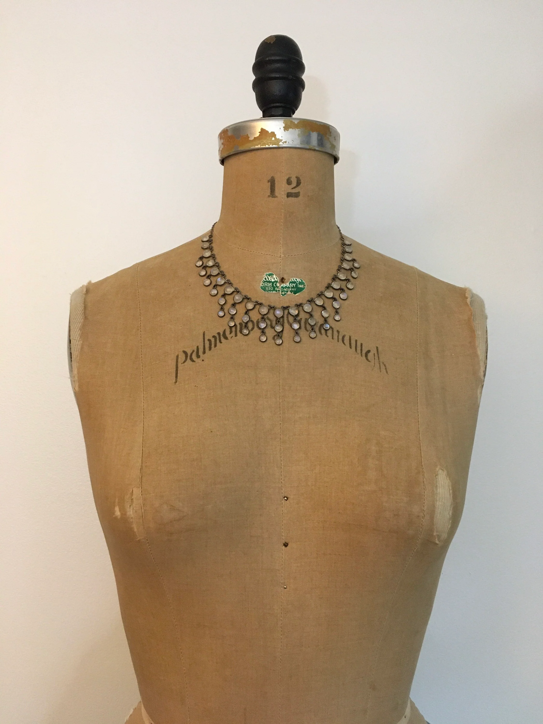 Silver Moonstone Collar Bib Necklace - Image 5