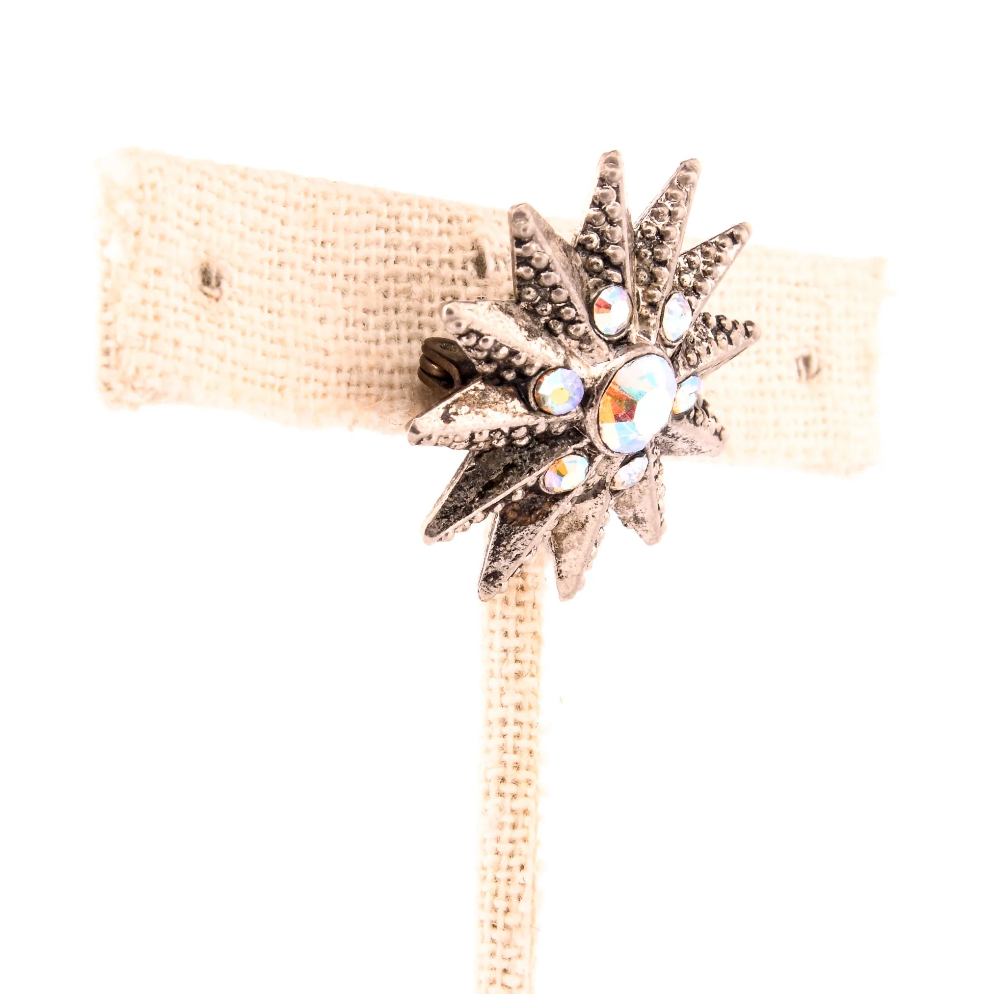 Silver Snow Star Brooch Pin - Image 8