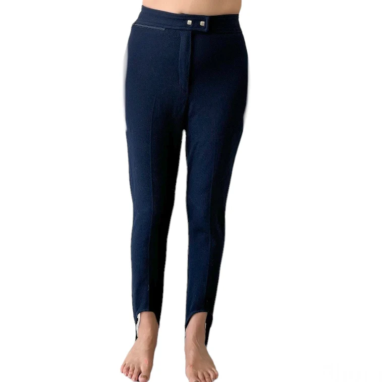 Ski Pants Stirrups Navy Blue Size 40 Wool Blend - Image 5