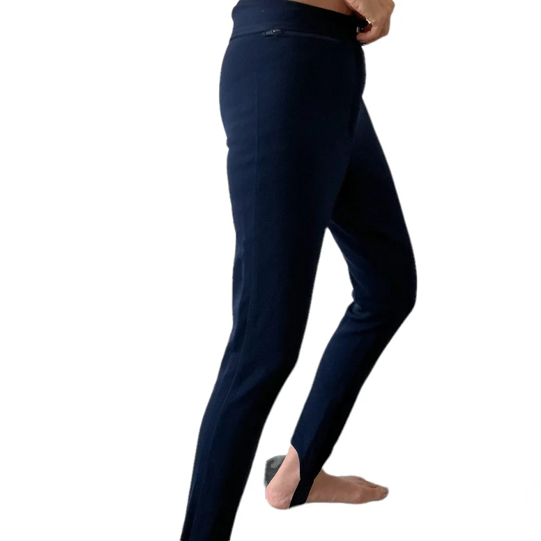 Ski Pants Stirrups Navy Blue Size 40 Wool Blend - Image 7