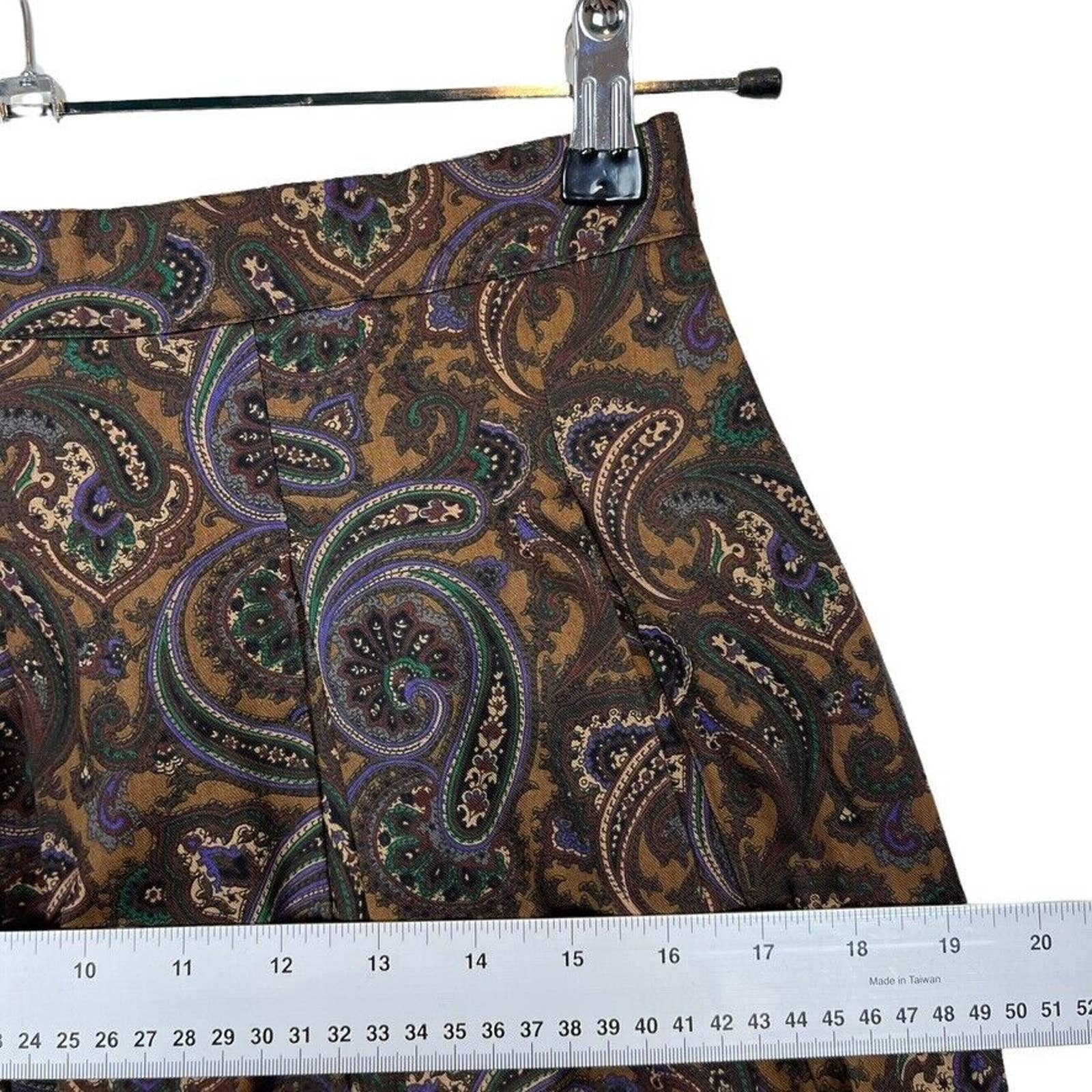 Skirt Set Made In Usa Women Paisley Skirt Sz 10 Shirt Sz 8 Cotton by Chris Kellog - Image 9