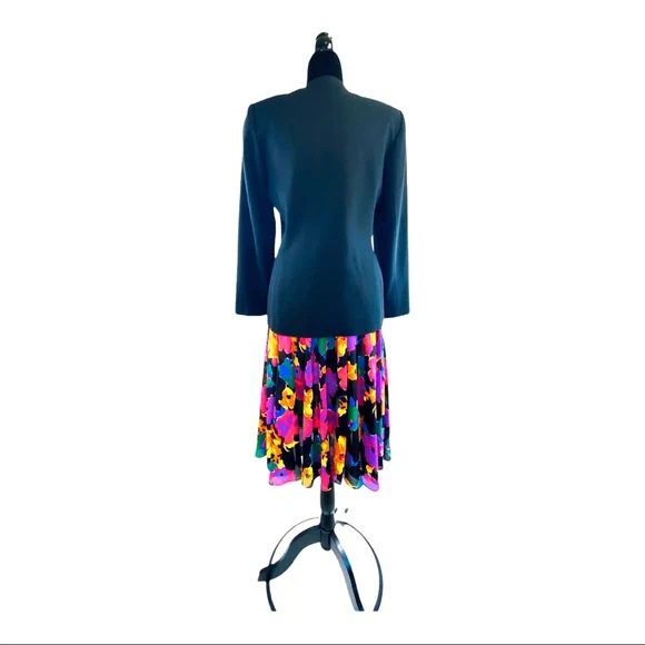 Skirt Womens 90s Vintage Sz 6 Crystal Buttons by Kasper - Image 7