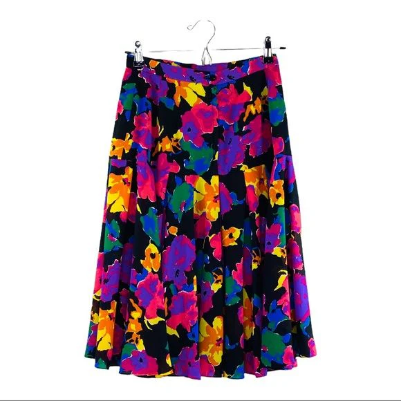 Skirt Womens 90s Vintage Sz 6 Crystal Buttons by Kasper - Image 8