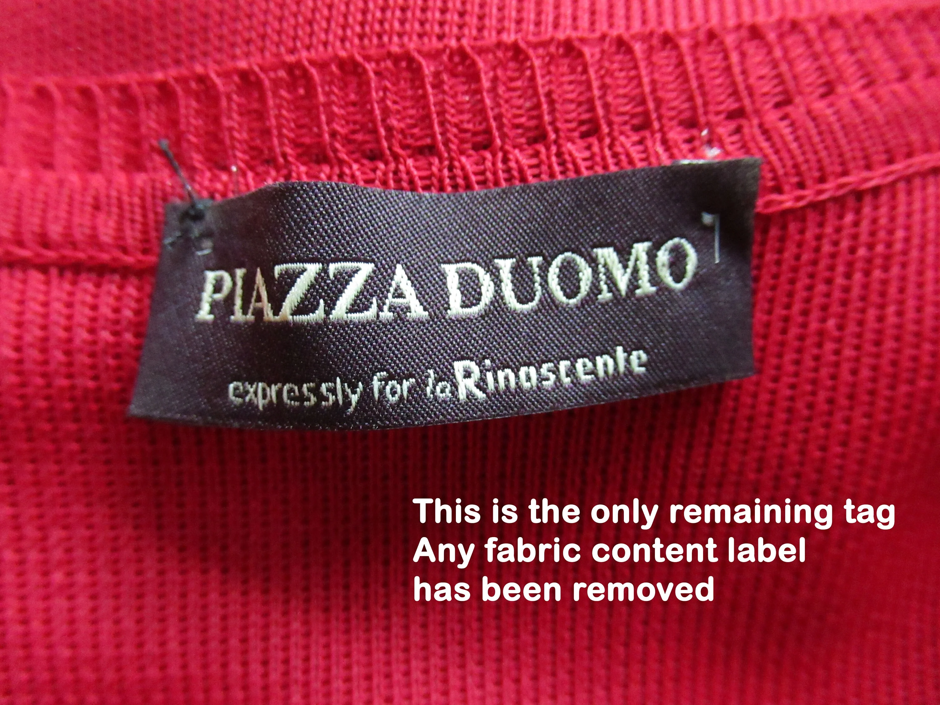 Sm Knit Dress Piazza Duomo Exclusively for Rinascente Bright Red Sleeveless Slim Pullover Vintage by Piazza Duomo - Image 9