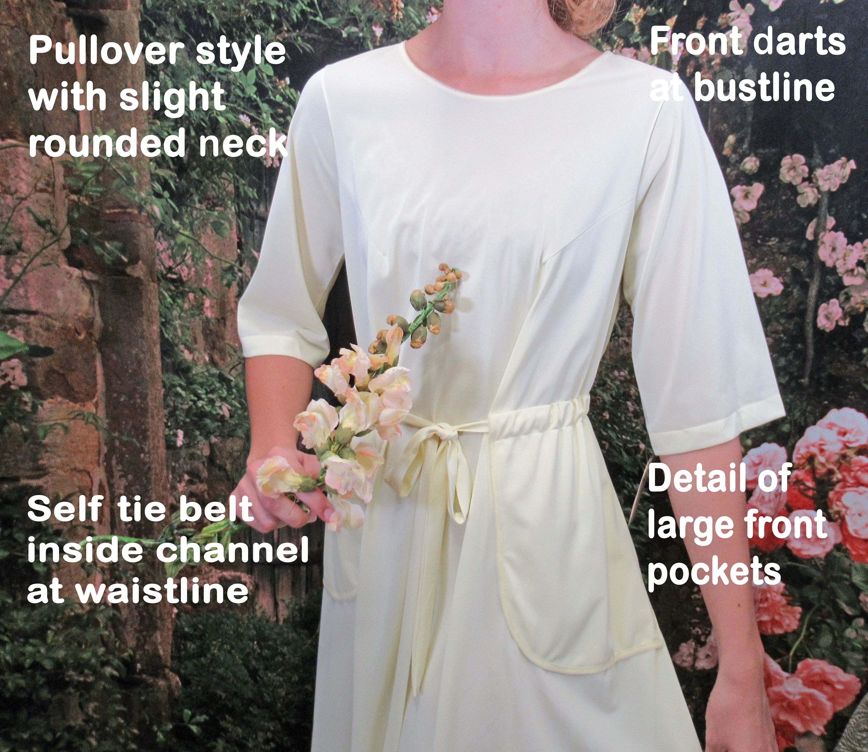 Small Shadowline Nightgown House Dress W Original Yellow Nylon by Shadowline - Image 2
