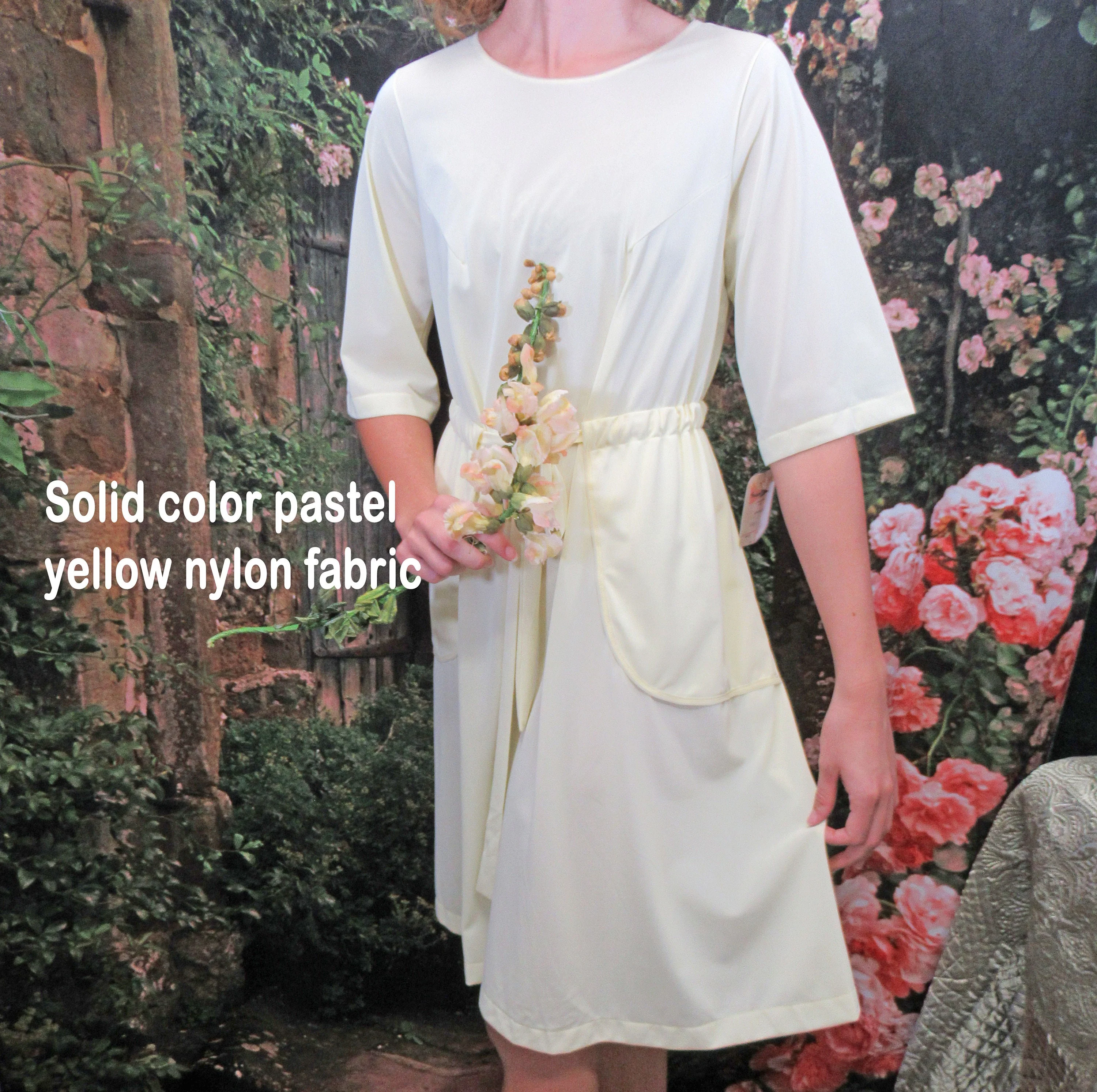 Small Shadowline Nightgown House Dress W Original Yellow Nylon by Shadowline - Image 7