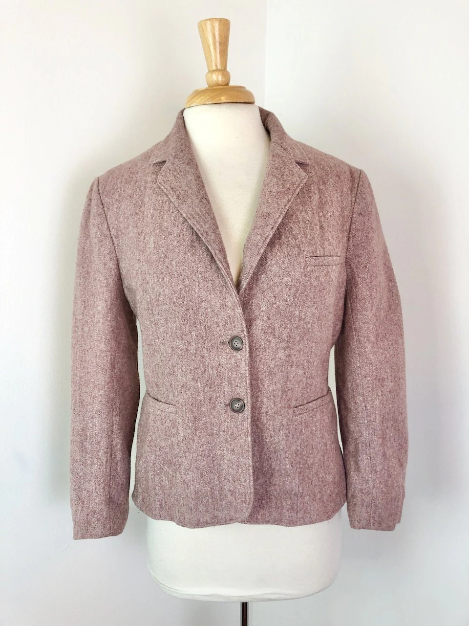 Small To Medium 70s Mauve Wool Blazer and Skirt Set by MPM Originals - Image 4