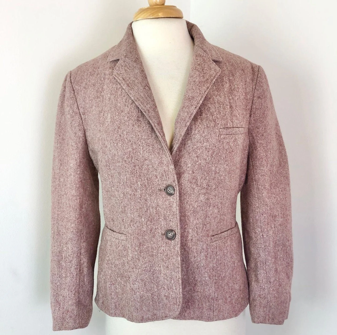Small To Medium 70s Mauve Wool Blazer and Skirt Set by MPM Originals - Image 5