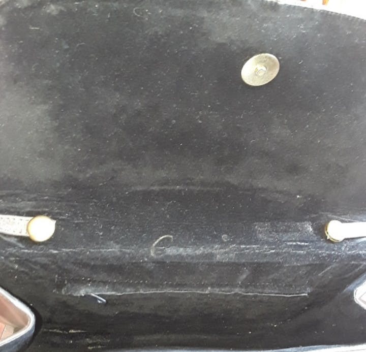 80's Smooth Faux Leather Crossbody Clutch Purse - Image 6