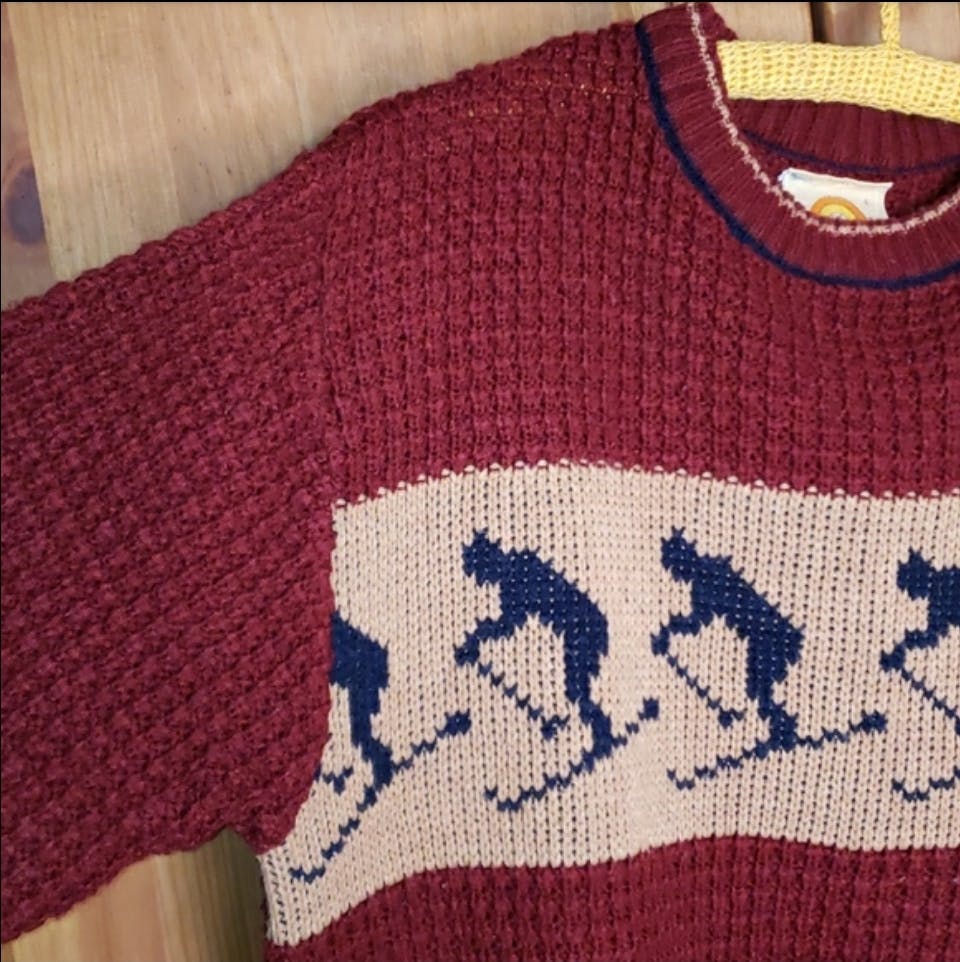 Snow Skier Acylic Knit Sweater by Saturdays In California - Image 7