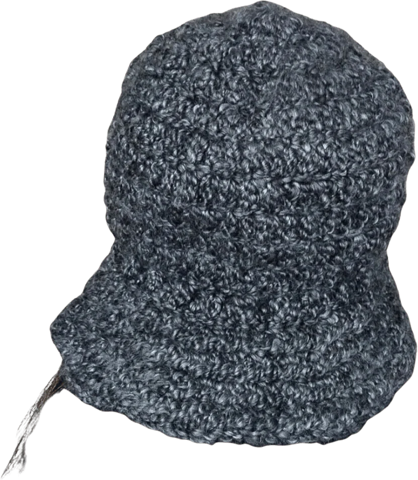 Soft Knit Hat with Metalic Draw String - Image 2