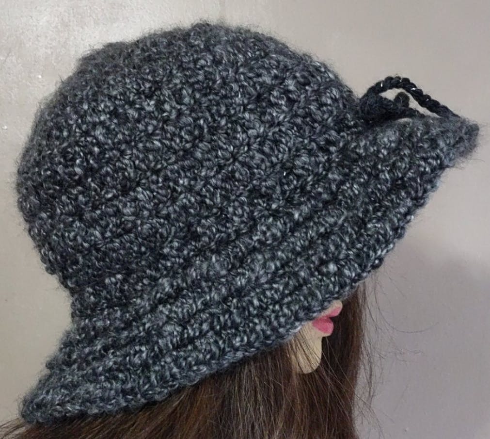 Soft Knit Hat with Metalic Draw String - Image 4