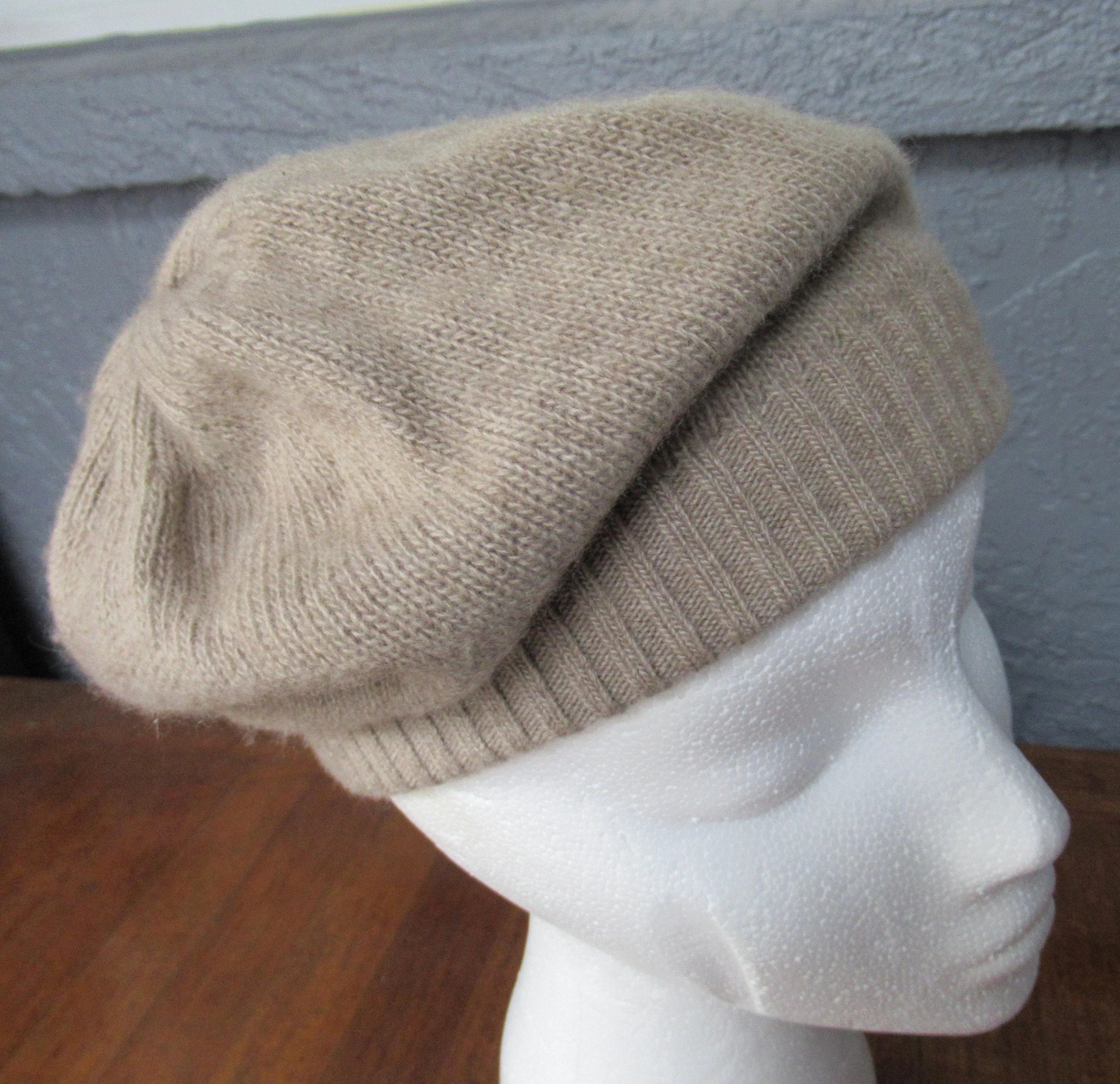 Soft Luxurious Cashmere Beanie Neiman Marcus Tag Neutral Beige Hat Made In Philippines Warm and Soft Vintage by Neiman Marcus - Image 7