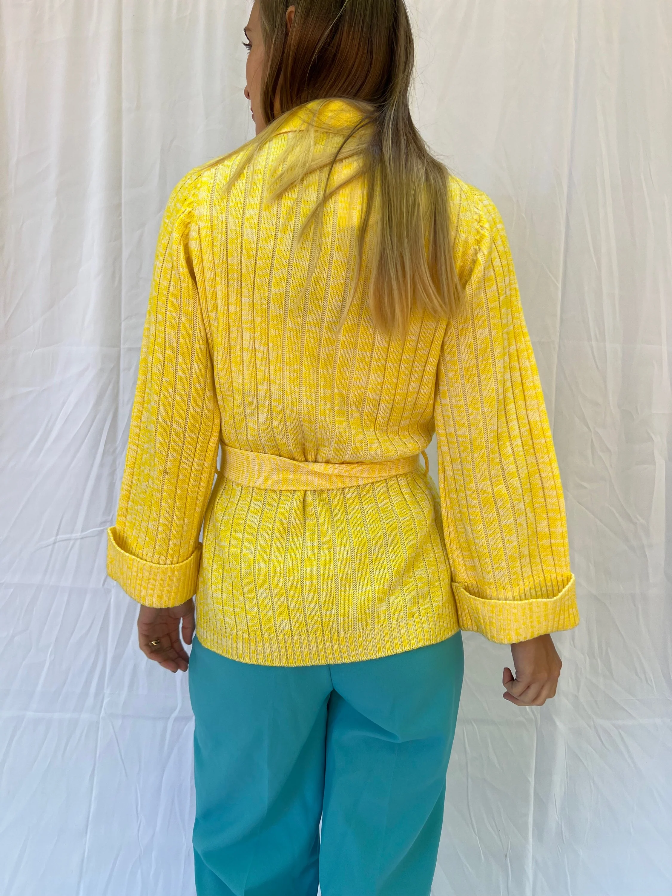 Soft Yellow Tie Waist Sweater - Image 8