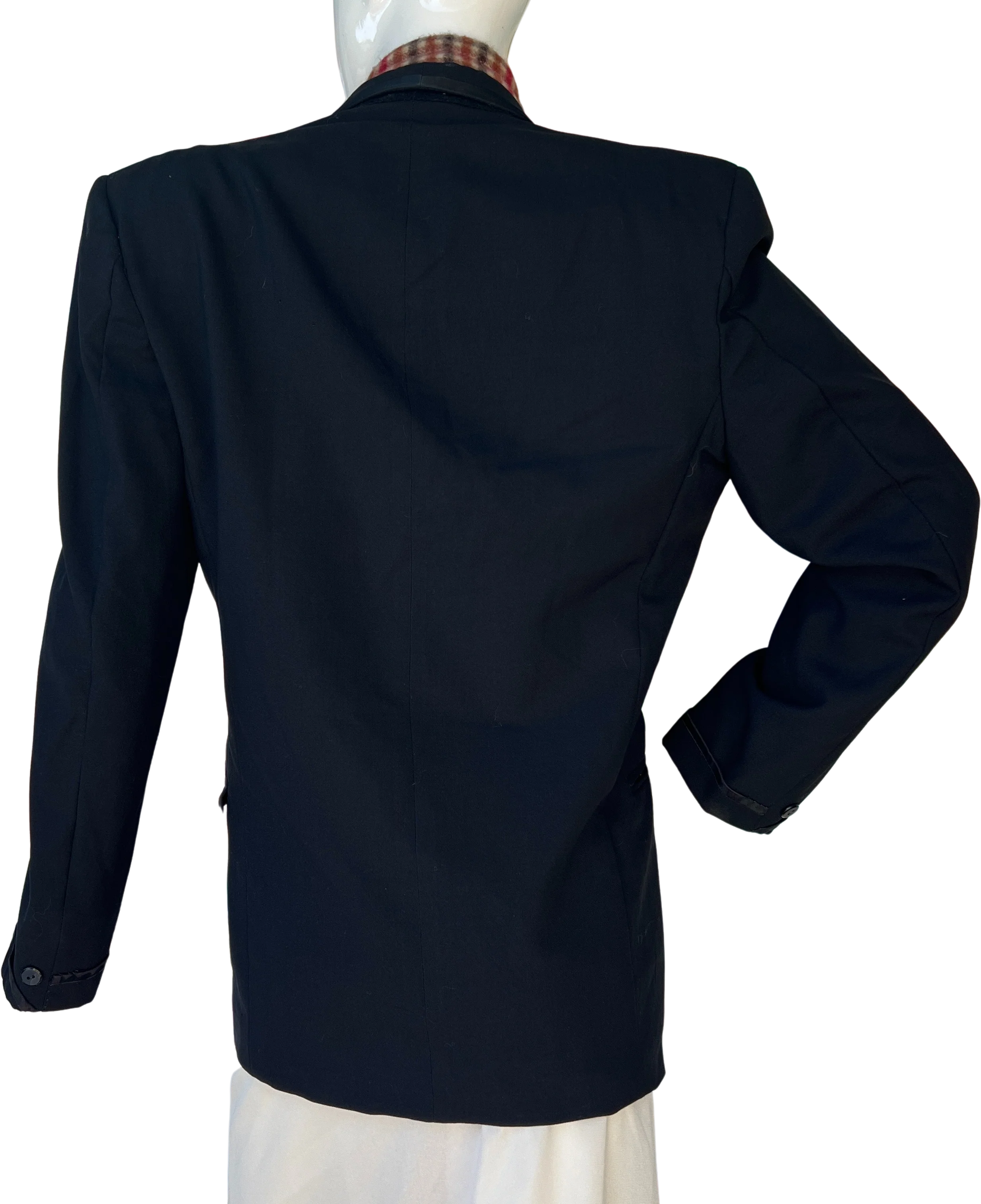 Solid Black Tuxedo Blazer - Image 2