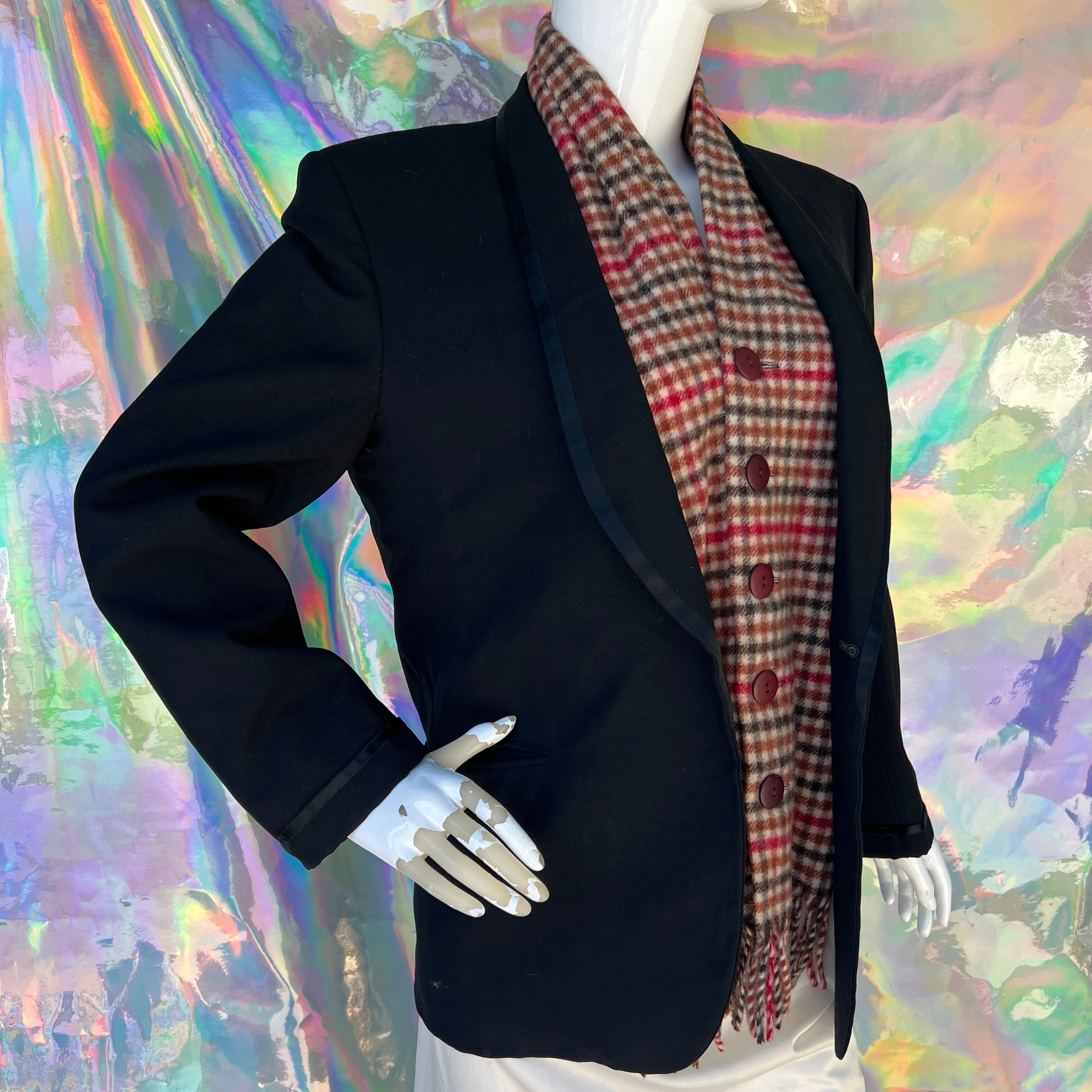 Solid Black Tuxedo Blazer - Image 5