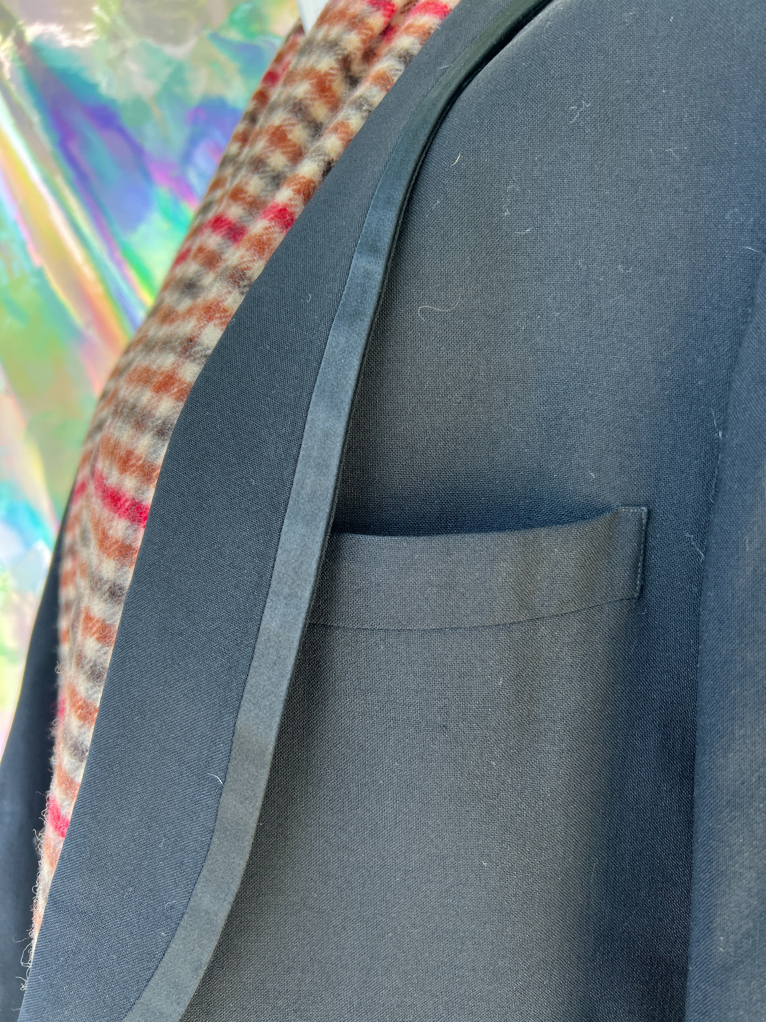 Solid Black Tuxedo Blazer - Image 6