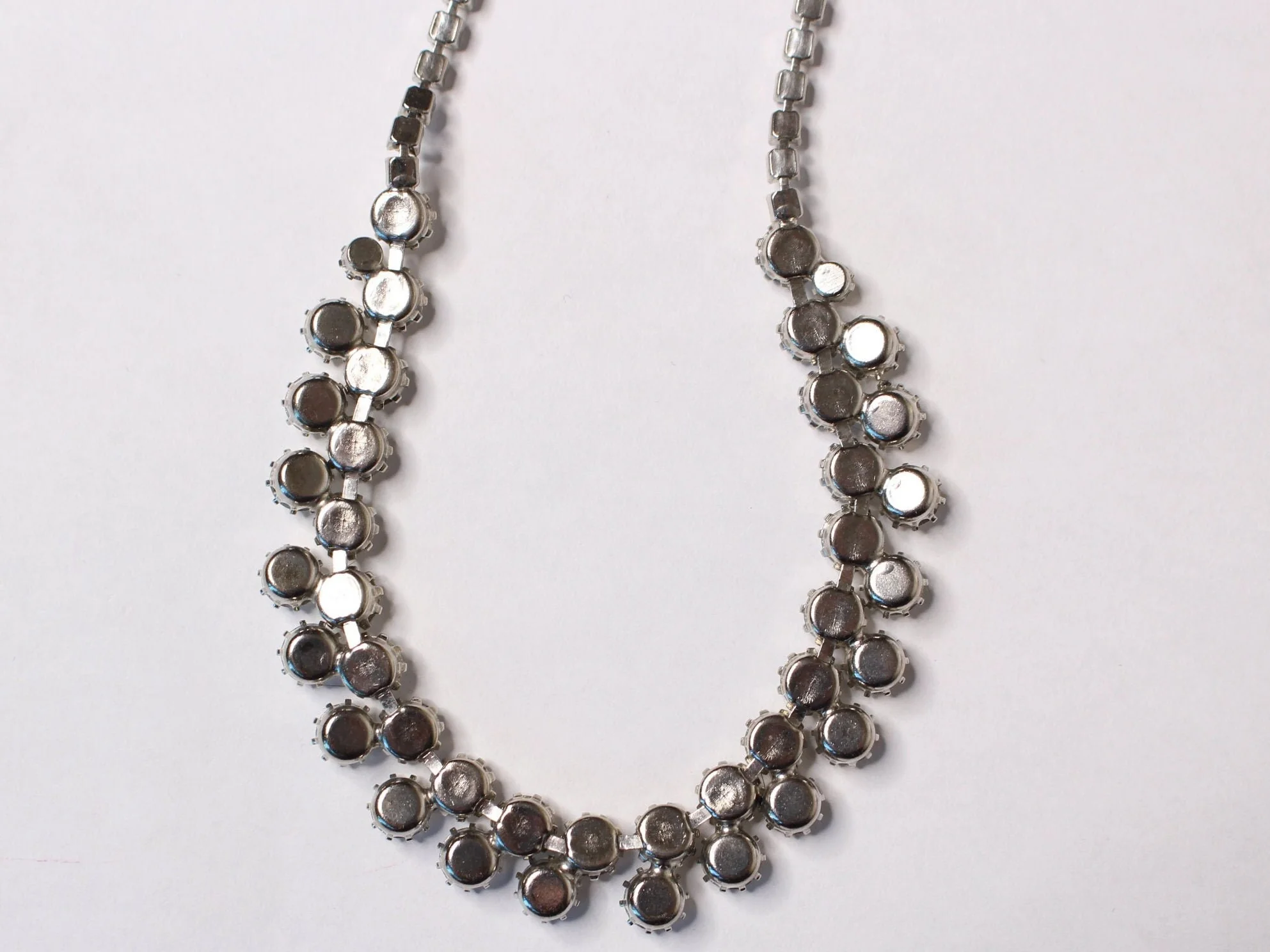 Sparkling 50s Art Deco Statement Necklace Crystal Rhinestone Art Nouveau Choker by Weiss - Image 7