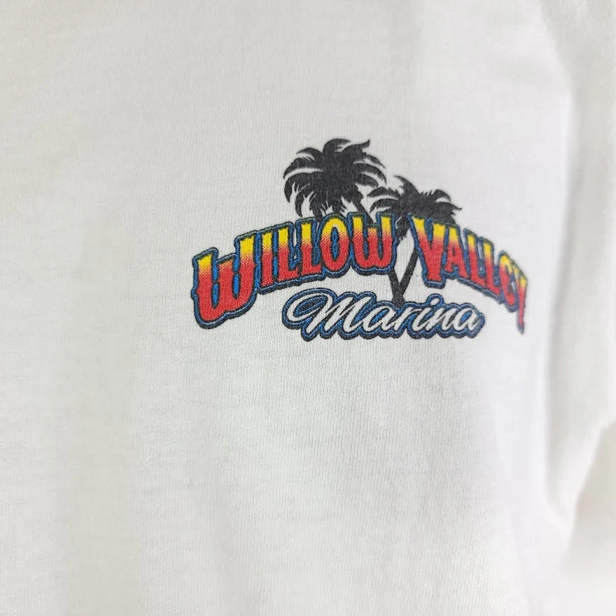 Speed Boat T-Shirt Vintage 00s Willow Valley Marina Mohave Valley Arizona Mens Size Xl - Image 3