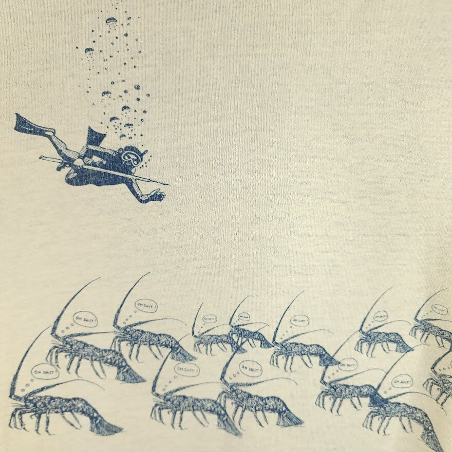Spiny Lobster Fishing T-Shirt Vintage 80s St Maarten Netherlands Made In Usa Mens Size Large - Image 2