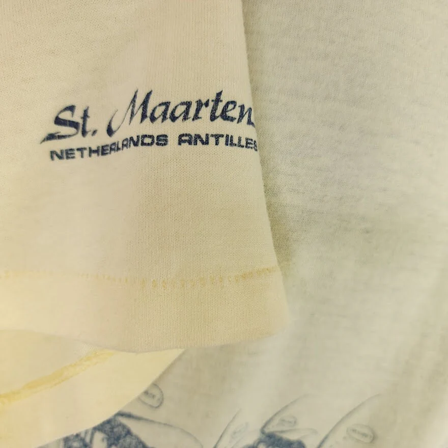 Spiny Lobster Fishing T-Shirt Vintage 80s St Maarten Netherlands Made In Usa Mens Size Large - Image 5