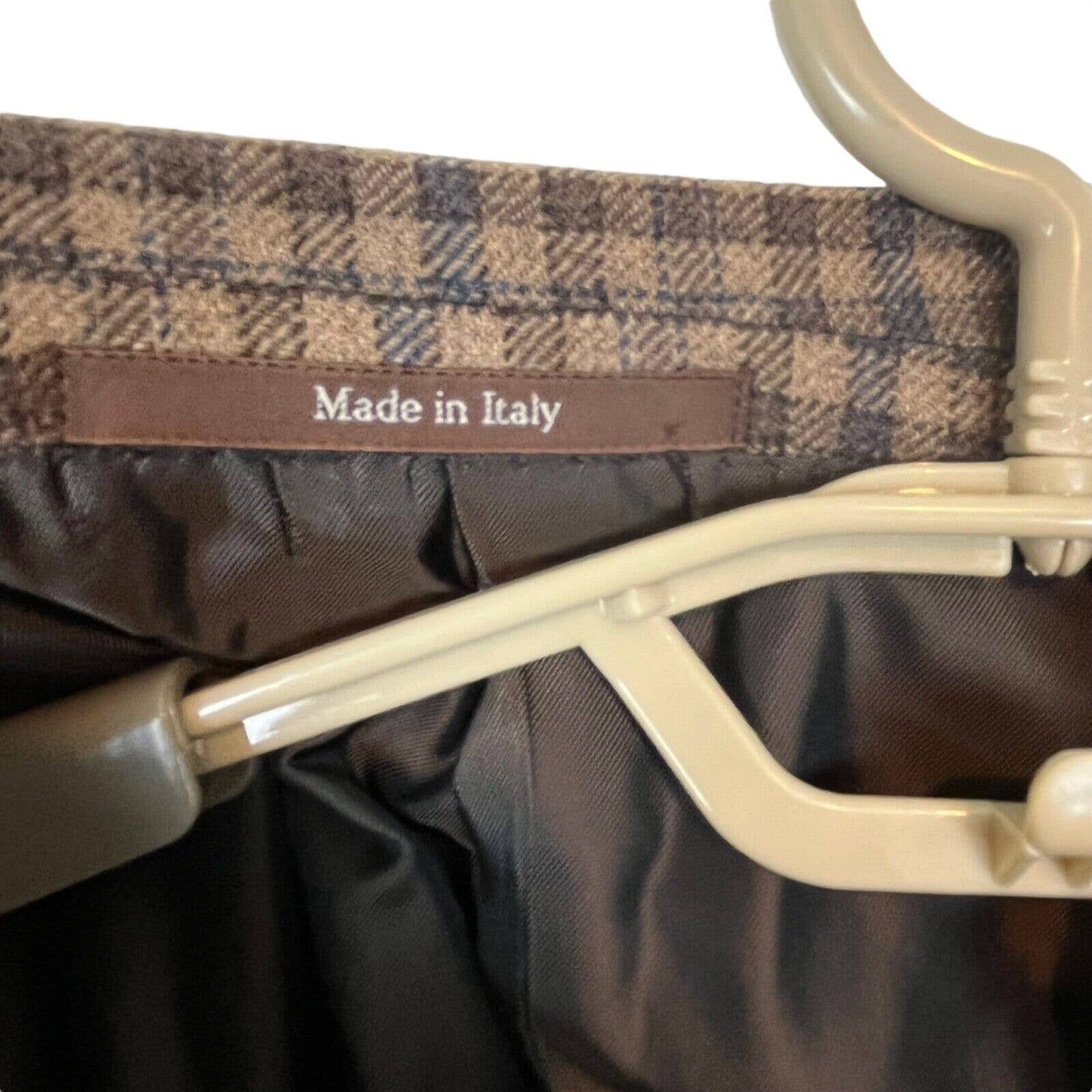 Sport Jacket Duo Men's Size 40 Or 42 Us 52 L Italy Brown Blue by Ermenegildo Zegna - Image 4