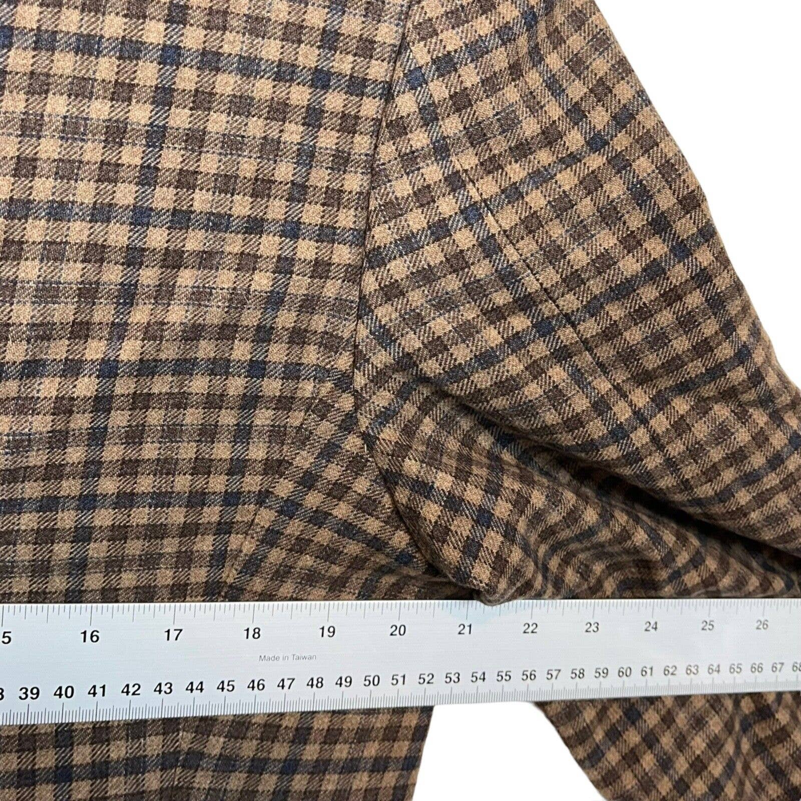 Sport Jacket Duo Men's Size 40 Or 42 Us 52 L Italy Brown Blue by Ermenegildo Zegna - Image 9
